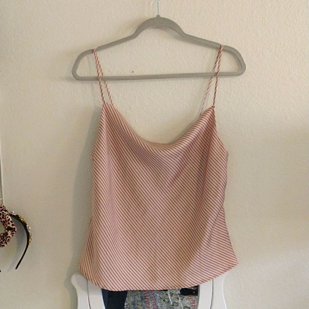 Forever 21 Satin Stripe Lounge Pajama Top Size Medium